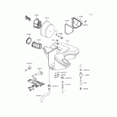 Схема узла: Воздушный фильтр для Kawasaki KL650 KLR650