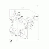 Схема вузла: Переднє гальмо для Kawasaki KLX125 KLX125L