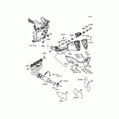 Схема узла: Выхлопная система для Kawasaki ZR800 Z800