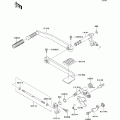 Схема узла: Переключатель передач для Kawasaki VN1500 VN1500 Drifter