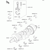 Схема узла: Коленчатый вал для Kawasaki ZX400 ZXR400