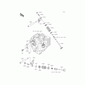 Схема узла: Клапан (s) для Kawasaki KL110 KSR PRO