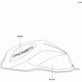 Схема вузла: Decals(black)(a1h) для Kawasaki ZR1000 Z1000