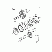 Схема вузла: Зчеплення для Kawasaki VN900 Vulcan 900 Classic LT