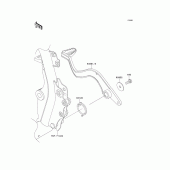 Схема узла: Лапка тормоза для Kawasaki KL650 KLR650