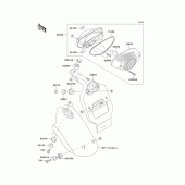 Схема вузла: Задній ліхтар (Стоп-сигнал) для Kawasaki EJ650 W650