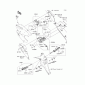 Схема узла: Поворотники для Kawasaki EX650 Ninja 650