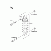 Схема вузла: Амортизатор задній для Kawasaki ZX400 ZZR400