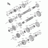 Схема узла: Трансмиссия для Kawasaki ZX1000 Ninja 1000 ABS