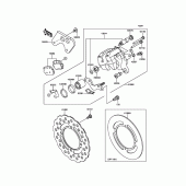Схема вузла: Заднє гальмо для Kawasaki KX85 KX85