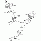Схема узла: Цилиндр & Поршень для Kawasaki VN900 VN900 Classic