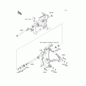 Схема вузла: Задній важіль (маятник) для Kawasaki VN2000 VN2000 Classic
