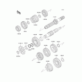 Схема узла: Трансмиссия для Kawasaki KX125