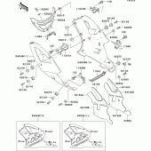 Схема вузла: Cowling lowers(zx750-m2) для Kawasaki ZX750 ZXR750R