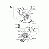 Схема вузла: Головка циліндра (VN250-A1/A2) для Kawasaki VN250 Eliminator 250V