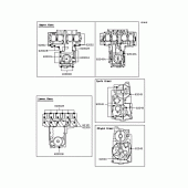 Схема вузла: Болти картера двигуна для Kawasaki ZR400 Zephyr X