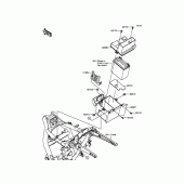 Схема вузла: Battery Case для Kawasaki VN1700 Vulcan 1700 Voyager Custom ABS