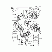 Схема узла: Воздушный фильтр для Kawasaki ZX400 ZXR400R