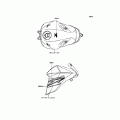 Схема вузла: Decals(Black) для Kawasaki ZR800 Z800