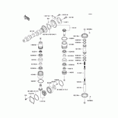 Схема узла: Распределительный вал/коническое зубчатое колесо для Kawasaki EJ650 W650
