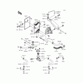 Схема узла: Радиатор (1/2) для Kawasaki EN500 Vulcan 500 LTD