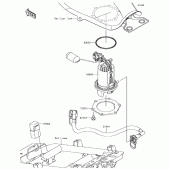 Схема вузла: Паливний насос Kawasaki BR125 Z125 Pro KRT Edition