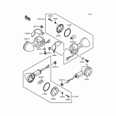 Схема узла: Поворотники для Kawasaki VN400 Vulcan