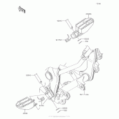 Схема узла: Подножки для Kawasaki KLX140 KLX140L