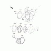 Схема узла: Воздушный фильтр для Kawasaki KX250/ KX252 KX250