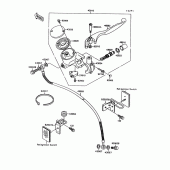 Схема вузла: Передній гальмівний циліндр для Kawasaki VN1500 Vulcan 1500L