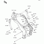 Схема узла: Крепление двигателя для Kawasaki ZR1000 Z1000
