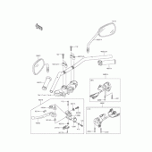 Схема вузла: Кермо для Kawasaki BJ250