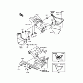 Схема вузла: Бічна кришка\захист ланцюга для Kawasaki ZR1200 ZRX1200 DAEG
