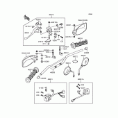 Схема узла: Руль для Kawasaki KLE250 Anhelo