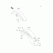 Схема вузла: Fenders(1/2) для Kawasaki VN1500 Vulcan 1500 Classic FI