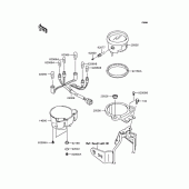 Схема вузла: Панель приладів для Kawasaki BJ250 250TR