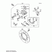 Схема вузла: Заднє гальмо для Kawasaki ZX600 Ninja 600R