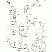 Схема вузла: Задній гальмівний циліндр для Kawasaki VN900 VN900 Custom