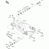 Схема вузла: Задній важіль (маятник) для Kawasaki ZR1000 Z1000