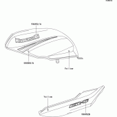 Схема узла: Decals(yellow)(er500-c3) для Kawasaki ER500 ER-5
