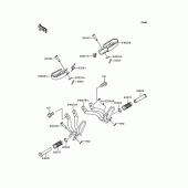 Схема вузла: Підніжки для Kawasaki KL250 KL250 Super Sherpa