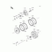 Схема узла: Сцепление для Kawasaki KX250/ KX252 KX250F