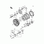 Схема вузла: Зчеплення для Kawasaki ZR1200 ZRX1200 DAEG