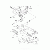 Схема узла: Задний рычаг (Маятник) для Kawasaki KLX140 KLX140