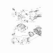 Схема вузла: Упорскування палива для Kawasaki EX250 Ninja 250