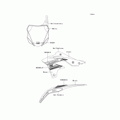 Схема вузла: Decals(zef) для Kawasaki KX250/ KX252 KX250F