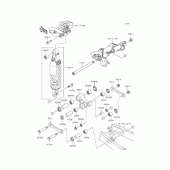 Схема вузла: Задня підвіска Амортизатор для Kawasaki KLX250 D-Tracker X