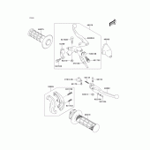 Схема вузла: Handle lever для Kawasaki KLX400 KLX400SR