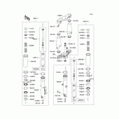 Схема вузла: Передня вилка(-jkavn2d1 7a010827) для Kawasaki VN900 Vulcan 900 Classic LT