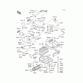 Схема вузла: Air cleaner(1/2) для Kawasaki ZX1100 ZZ-R1100